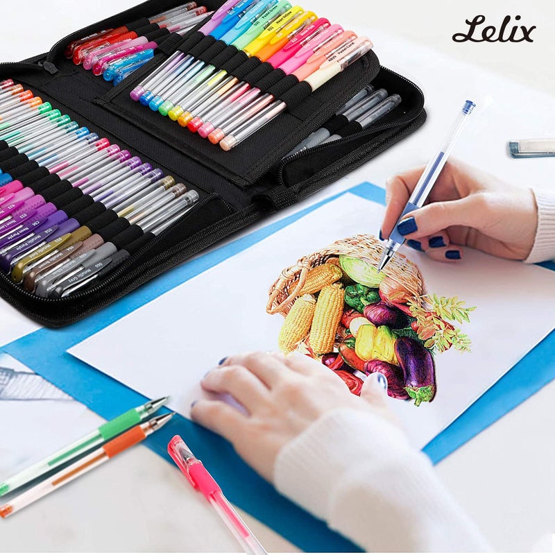Lelix Gel Pens, 120 Pack Gel Pen Set, 60 Unique Colors with 60 Refills for Adults Coloring Books Drawing Doodling Crafts Scrapbooking Journaling - Image 5
